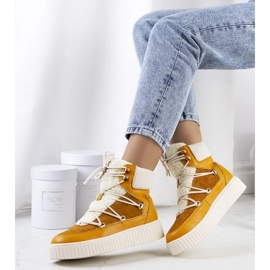 Laursen női mustáros hócsizma narancs 1