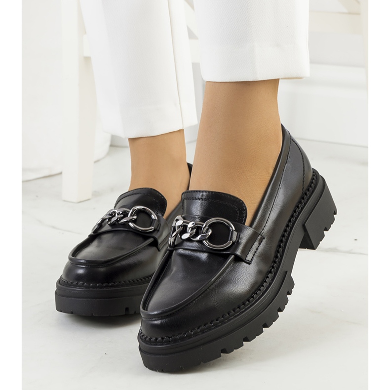 PA1 A márka fekete fűzős cipői Joanne 1