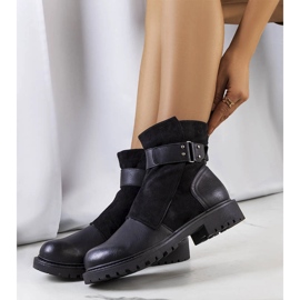 Kevin fekete csizma övvel 1