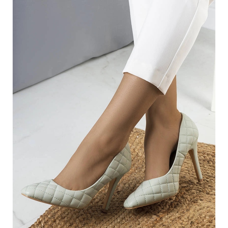 Zöld steppelt Nadelia sarkú cipő 1