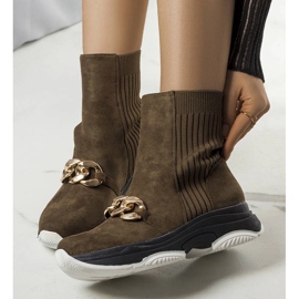 Zöld, szigetelt bokacsizma Ulster lánccal 1