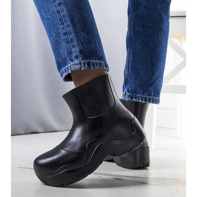 Fekete gumicsizma magas Frolo talpon 1