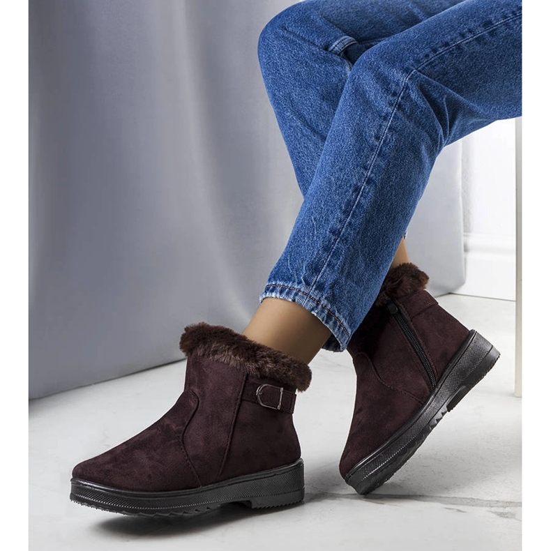 Julius barna, hőszigetelt hócsizma bundával 1