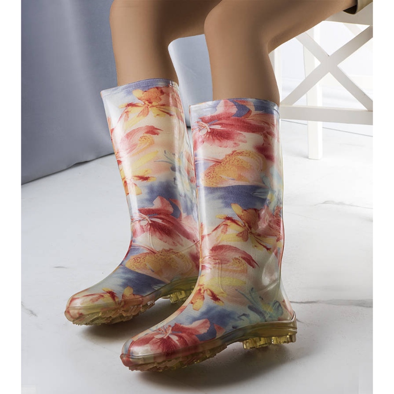 Kék és rózsaszín magas csizma a Pimen márkától 1