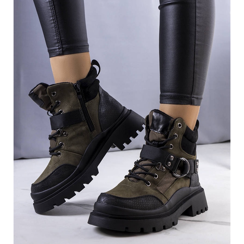 PA1 Zakira zöld szigetelt csizma fekete 1