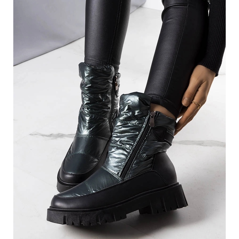 Koltso női zöld hócsizma fekete 1