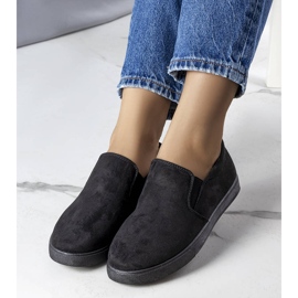 Fekete cipők cipők öko-részekkel 1