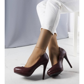 PA1 Bordó magassarkú pumpák a Santinotól piros 1