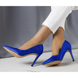 Kék gombostűk Shine cirkóniákkal díszítve 1