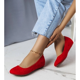 Sylvia piros balerinák alacsony ékkel 1