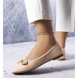 Bézs balerinák Gaillou masnival 1