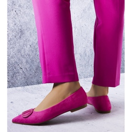 Rózsaszín balerinák Grignon öko velúrból 1