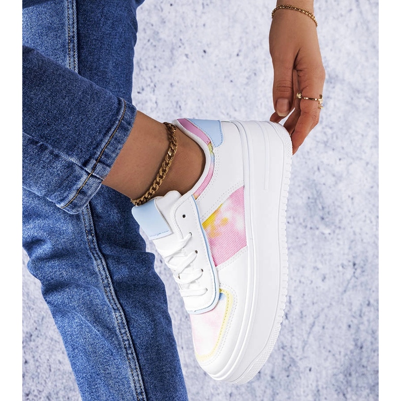 A márka fehér és kék platformcipői Heloise 1 A márka fehér és kék platformcipői Heloise 1