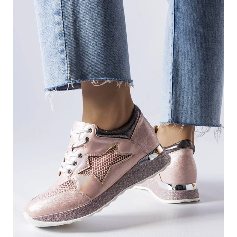 Angelier rózsaszín fényes tornacipő 1