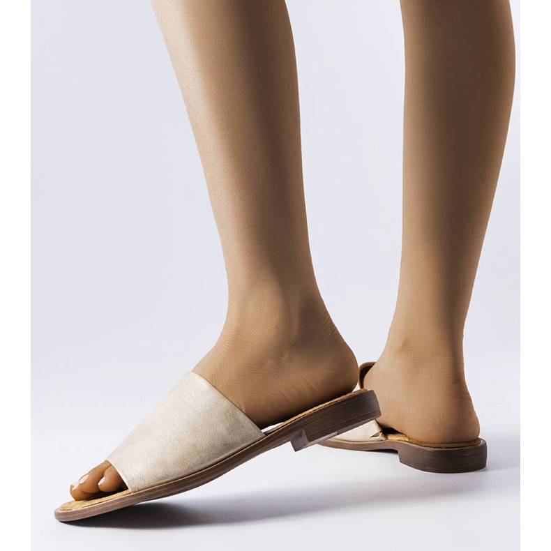 Mainville arany fém csúszdák bézs 1