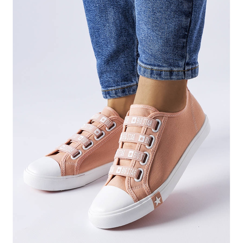 Rózsaszín felbújós tornacipő a Big Star HH274096-tól 1