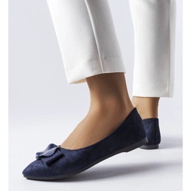 Sötétkék, Rémy strasszokkal díszített balerinák 1 Sötétkék, Rémy strasszokkal díszített balerinák 1