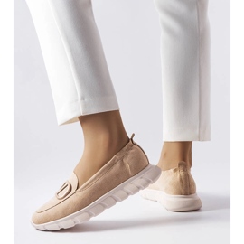 Vinceza Vincez bézs színű felbújós tornacipő 1