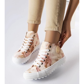 Bézs mintás Big Star tornacipő LL274048 1