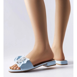 Kék elegáns szandál strasszokkal a Fifi márkától 1