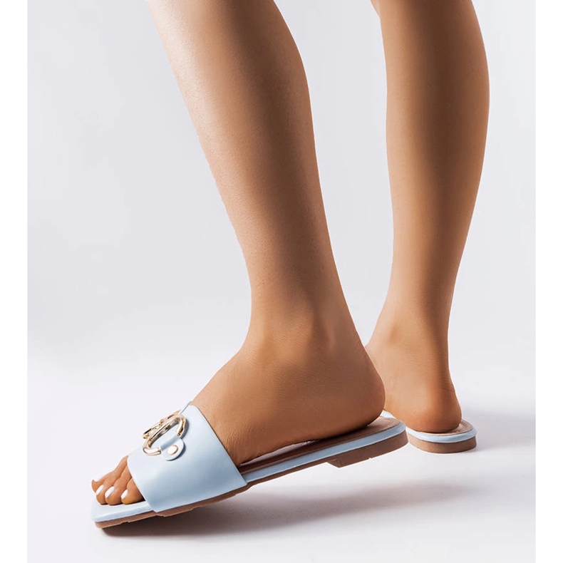 Kék elegáns csúszdák lánccal a Corbin cégtől 2