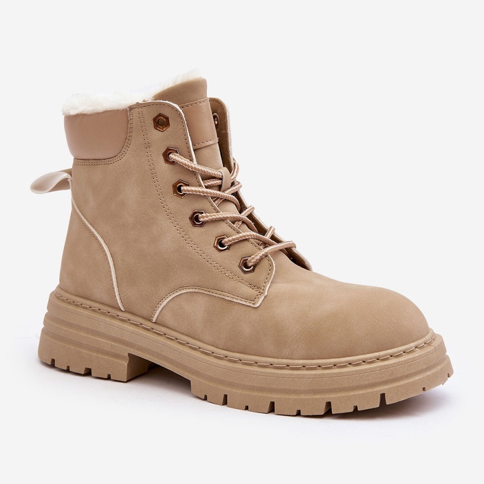 Női szőrmével bélelt Trappers Beige Fenan bézs 1