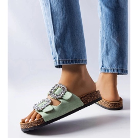 Racine strasszokkal díszített zöld csúszdák 1