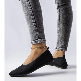 Fekete szövet balerinák a Drouintól 1