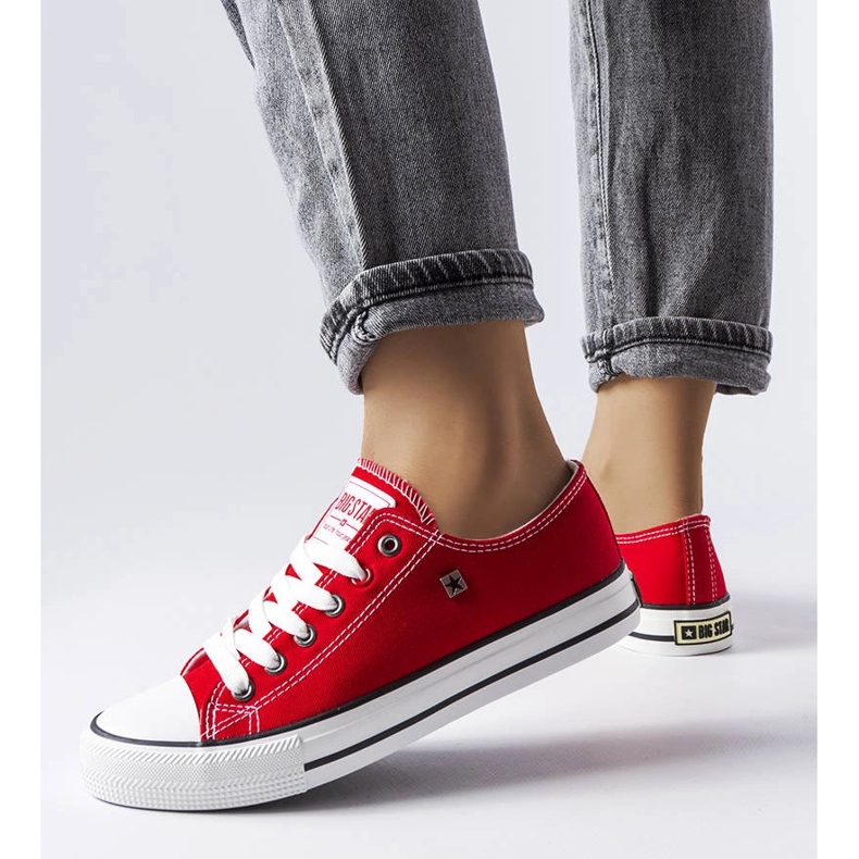 Piros klasszikus tornacipő Big Star T274020603 1