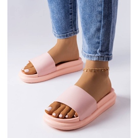 Rózsaszín papucs a Paquette platformon 1