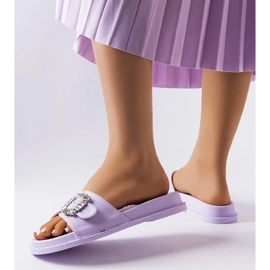 Griegsvei cirkonokkal díszített lila csúszkák ibolya 2