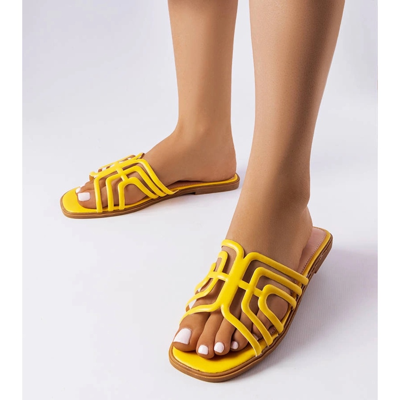 Női sárga Gandy papucs 1