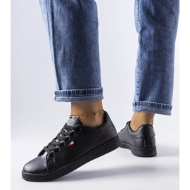 Mothé fekete eko-bőr tornacipő 1