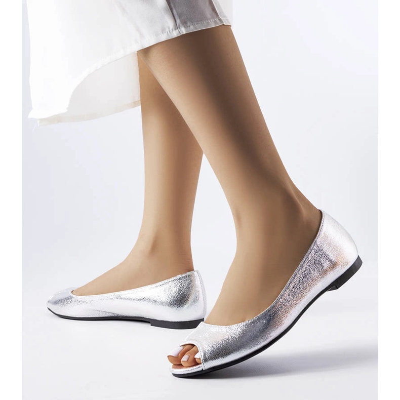 Ezüst metál balerinák a Trieux-tól 1 Ezüst metál balerinák a Trieux-tól 1