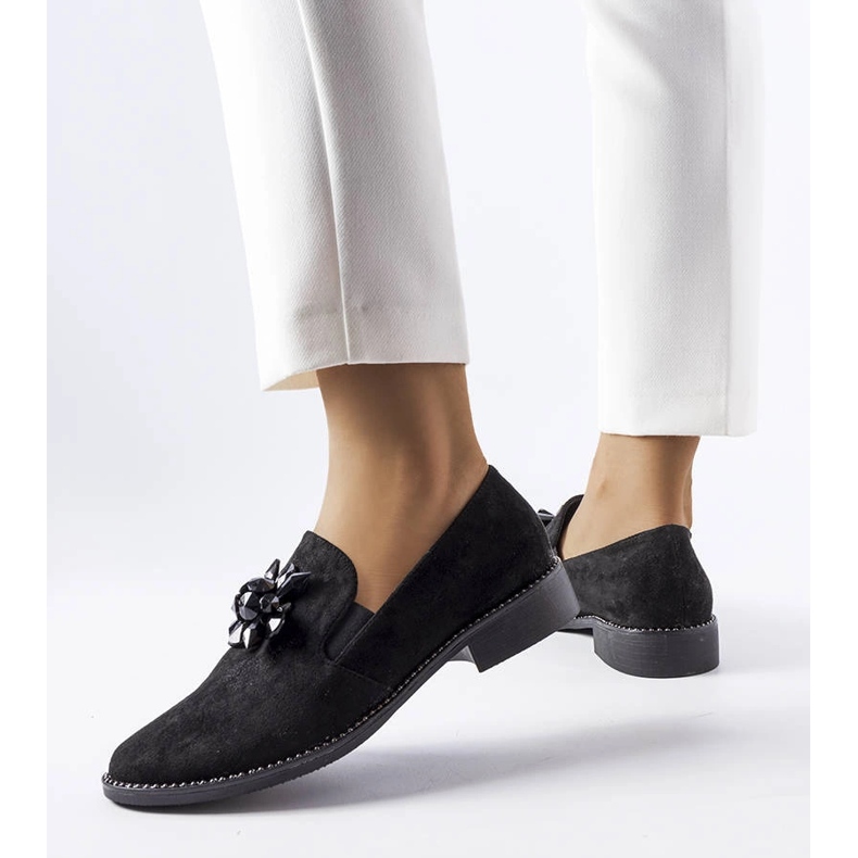 Jarvisville fekete cipő kristályokkal 1