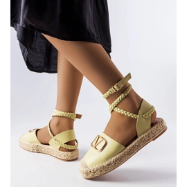 Szülő zöld fűzős espadrillák 1