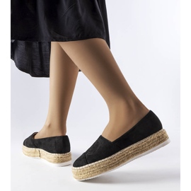Fekete platform espadrillák a Beaudry-től 1