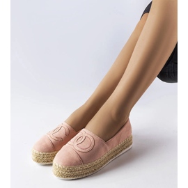 Rózsaszín platform espadrillák a Beaudry-től 1