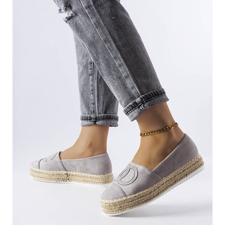 Szürke platform espadrillák a Beaudry-től 2