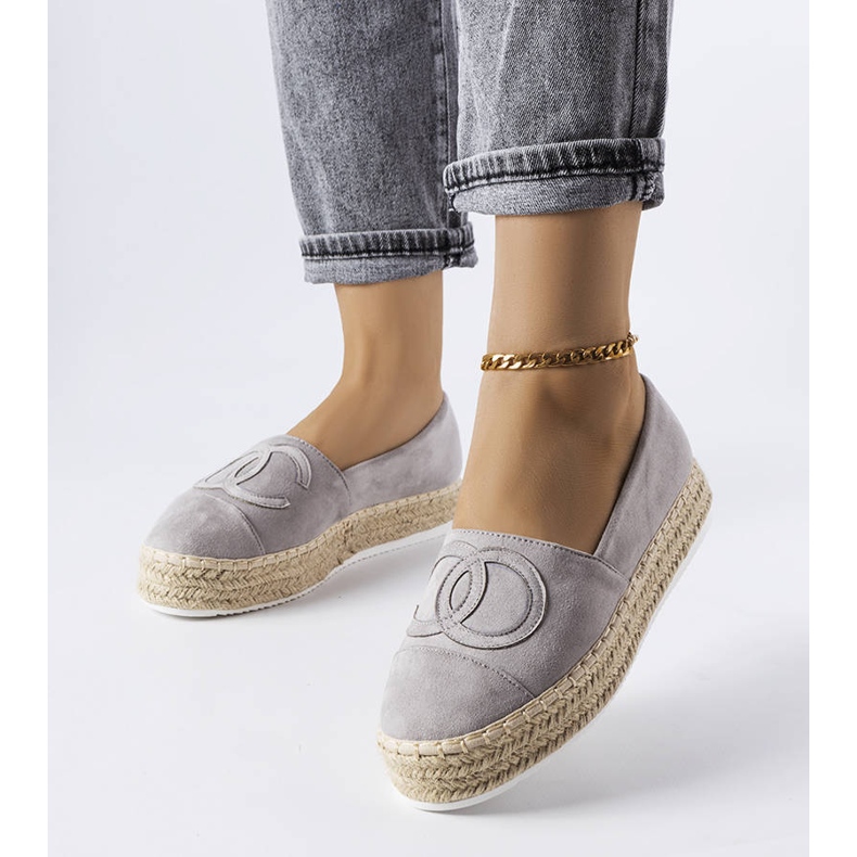 Szürke platform espadrillák a Beaudry-től 1