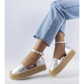 Ezüst platform espadrillák a Cloussontól 1