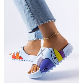 BM Kék flip papucs nyomatokkal 2