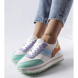 Zöld tornacipő csillogó betétekkel a Langtól 1