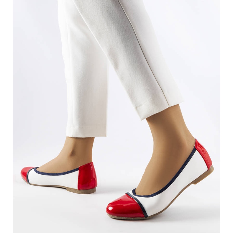 Piros-fehér balerinák a Salmons-tól 2