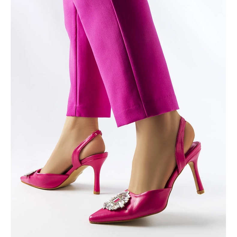 Moïse rózsaszín cirkónia pumpák 2