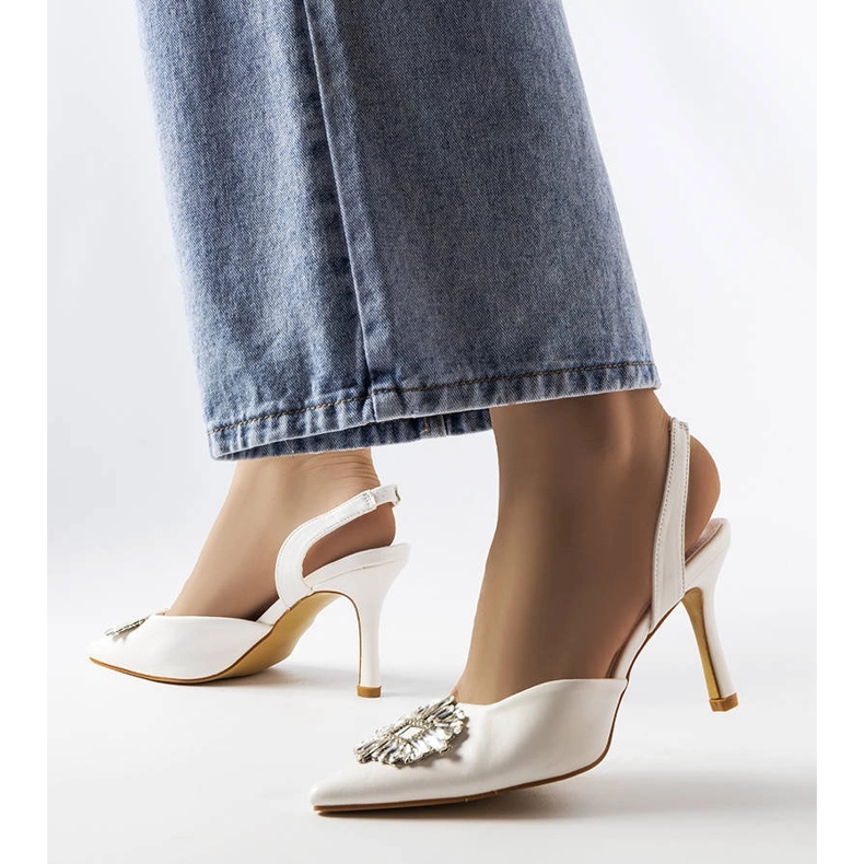 Moïse fehér strassz szivattyúk 1