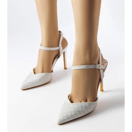 Gallia ezüst fényes sarkú cipő 1