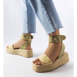 Whitewater platform espadrillák zöld színben 1