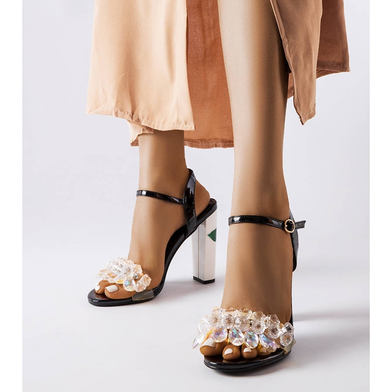 Inna Fekete kristályos szandál a Junction-tól 1