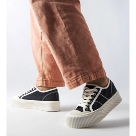 Castanthei fekete platform tornacipő 2